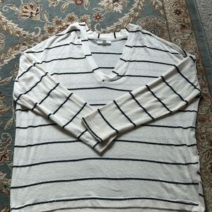 Striped V-Neck Sweater